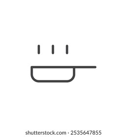 Cooking pan icon Thin outline art symbol