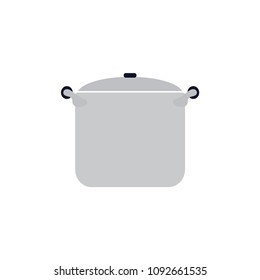 Cooking pan icon vector, filled flat sign, solid pictogram isolated on white. Kitchen pot symbol, logo illustration.