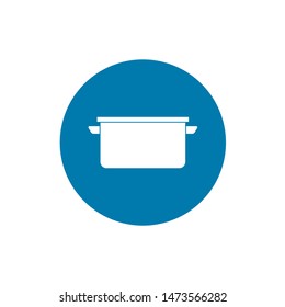 Cooking pan icon vector, filled flat sign, solid pictogram isolated on white. Kitchen pot symbol, logo illustration.
