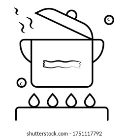Cooking pan icon vector illustration