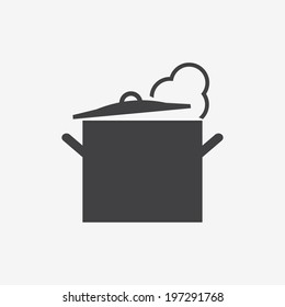 Cooking pan icon. Vector illustration
