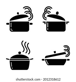 Cooking pan icon vector isolated on trendy design.