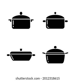 Kochen Sie Pfanne Symbol Vektor einzeln auf trendigem Design.