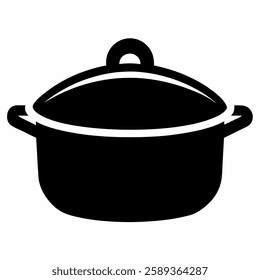 Cooking pan icon vector on white background.