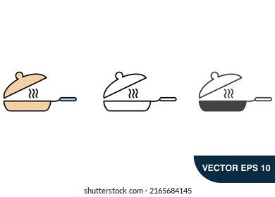 Cooking pan icons  symbol vector elements for infographic web