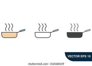 Cooking pan icons  symbol vector elements for infographic web