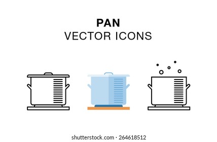 Cooking Pan icons - vector illustration