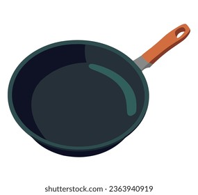 cooking pan illustration over white