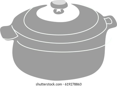 Cooking pan. Kitchen utensils for cooking food.
