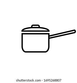 Cooking pan line icon, logo isolated on white background