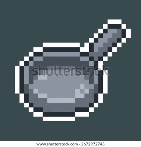 cooking pan in pixel art style