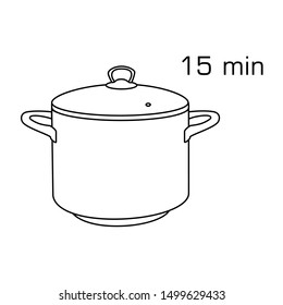 Cooking pan, pot isolated on white background.