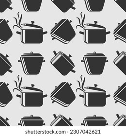 Cooking pan seamless pattern. Vector illustration