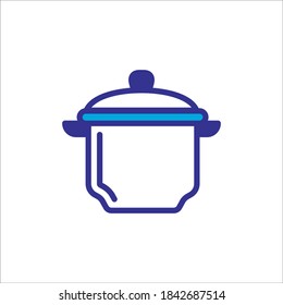 cooking pan, steam pot, icon, color style design