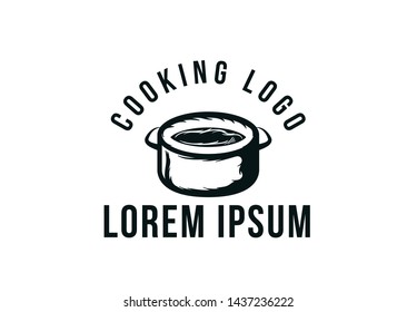 cooking pan, vintage cooking logo