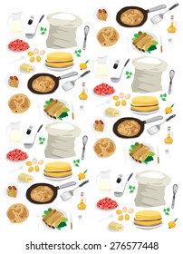 cooking pancakes