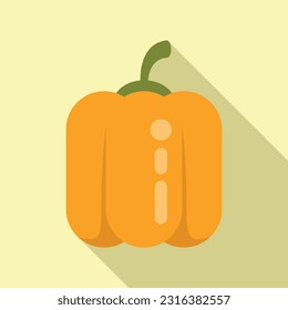 Vector plano de icono de paprika de cocina. Dulce pimienta. Planta de salud