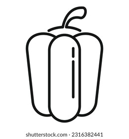 Cooking paprika icon outline vector. Sweet vegetable. Health plant