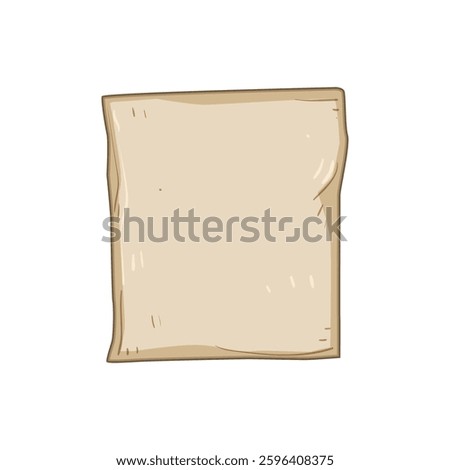 cooking parchment paper cartoon. kitchen liner, reusable greaseproof, wrapping disposable cooking parchment paper sign. isolated symbol vector illustration