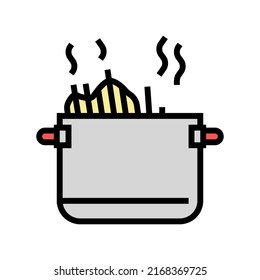 cooking pasta color icon vector. cooking pasta sign. isolated symbol illustration