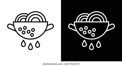 Cooking pasta icon vector for web and mobile app. Symbol isolated.