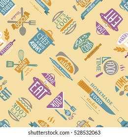 Cooking pattern vector illustration.