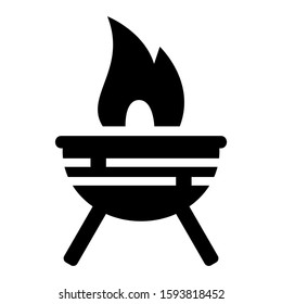 cooking pit icon isolated sign symbol vector illustration - high quality black style vector icons
