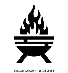 cooking pit icon isolated sign symbol vector illustration - high quality black style vector icons

