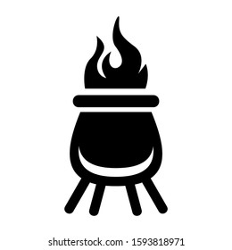 cooking pit icon isolated sign symbol vector illustration - high quality black style vector icons
