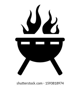 cooking pit icon isolated sign symbol vector illustration - high quality black style vector icons

