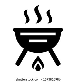 cooking pit icon isolated sign symbol vector illustration - high quality black style vector icons
