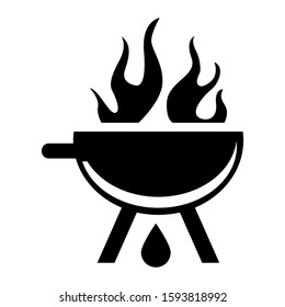 cooking pit icon isolated sign symbol vector illustration - high quality black style vector icons
