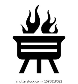 cooking pit icon isolated sign symbol vector illustration - high quality black style vector icons
