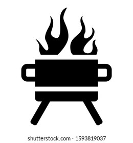 cooking pit icon isolated sign symbol vector illustration - high quality black style vector icons

