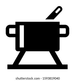 cooking pit icon isolated sign symbol vector illustration - high quality black style vector icons
