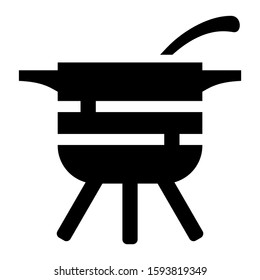 cooking pit icon isolated sign symbol vector illustration - high quality black style vector icons
