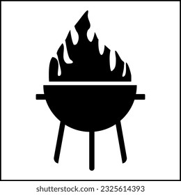 cooking pit icon isolated sign symbol vector illustration - high quality black style vector icons