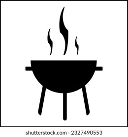 cooking pit icon isolated sign symbol vector illustration - high quality black style vector icons