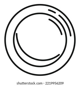 Cooking plate icon outline vector. Dish food. Eat plate