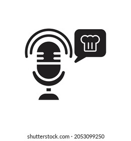 Cooking Podcast Filled Icon Vector Illustration