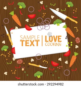 Cooking poster design. Vector illustration