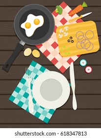 Cooking poster design. Vector illustration