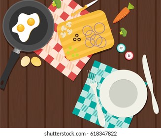 Cooking poster design. Vector illustration