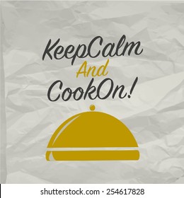 Cooking poster with tray