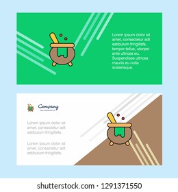 Cooking pot abstract corporate business banner template, horizontal advertising business banner.