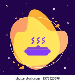 Cooking, pot abstract vector icon. Element of kitchen for mobile concept and web apps illustration. Thin flat icon for website design and development