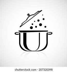 Cooking Pot Black lines Design