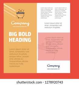 Cooking pot Business Company Poster Template. with place for text and images. vector background