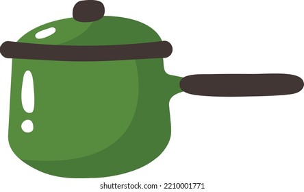 Cooking Pot Cartoon Icon. Kitchen Equipment. Cooking Tool