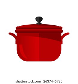 Cooking pot — colorful vector icon

